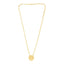 Collier en disque circulaire en or jaune 14 carats à haute brillance
