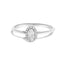 10K White Gold Oval Purple Amethyst & Diamond Halo Ring - Size 6.5