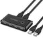Hub USB de 4 Puertos con Interruptor Automático para Uso en Dos Computadoras