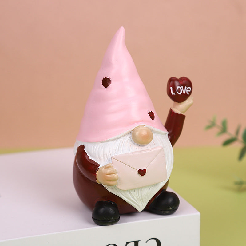 Valentine's Day Dwarf Doll Resin Gift Ornament