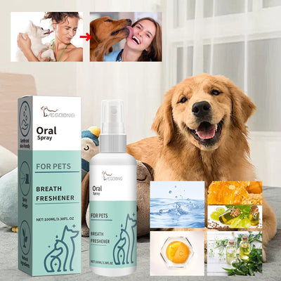 Mint Fresh Breath Spray for Dogs - Premium Oral Care