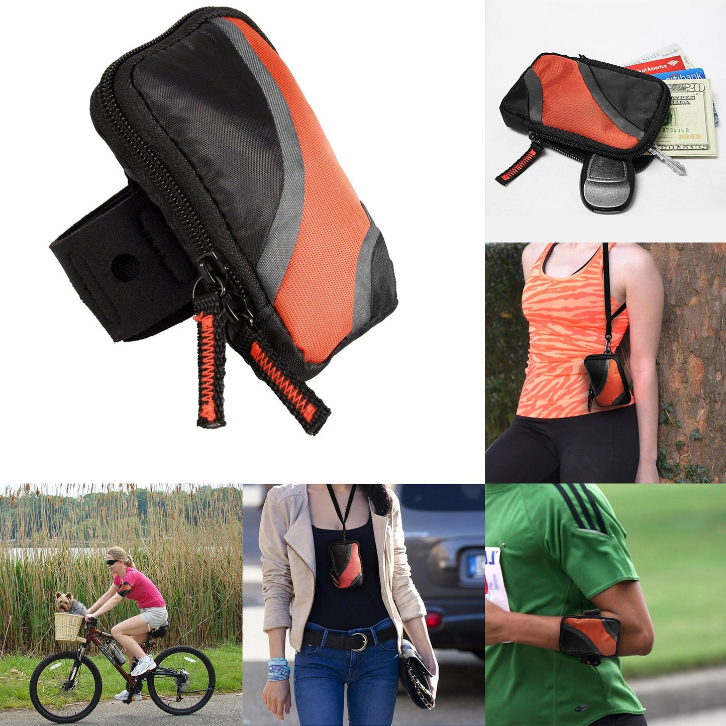 Case Logic Small Size Case with Armband - Black & Orange