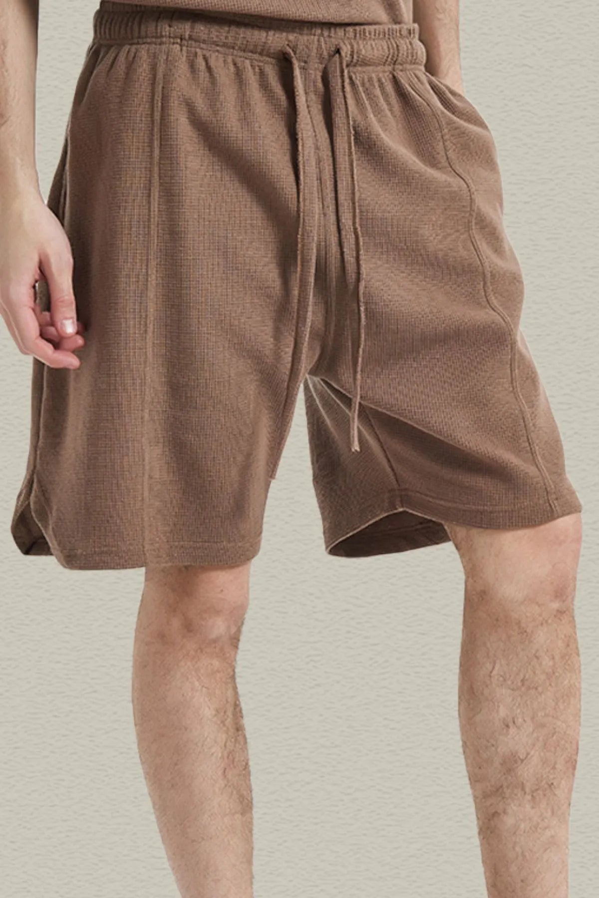 Men's Drawstring Pocketed Jogger Shorts