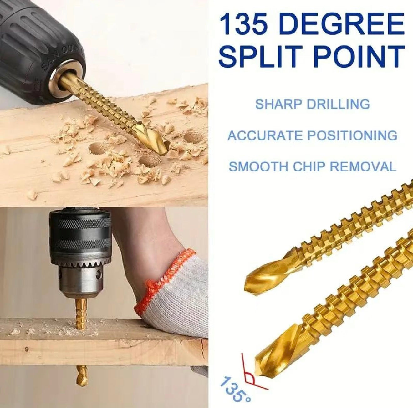 Ensemble de forets en titane PowerDrill