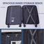 Hardshell Suitcase Spinner Wheels PP Luggage Sets Lightweight Suitcase with TSA Lock,3-Piece Set (20/24/28) ,Silver - Korvel