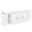 Full Size Murphy Bed with Shelves and USB Ports - White