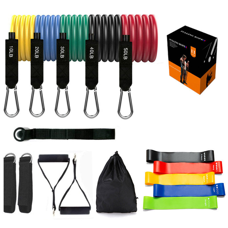 Versatile Latex Resistance Bands with Pull Rope System - Korvel