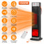 1500W Oscillating Ceramic Tower Space Heater with 3D Flame