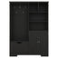 Multi-functional Hall Tree with Storage Shelves Drawers and Cabinet, Elegant Hallway Shoe Cabinet with Bench Modern Black - Korvel