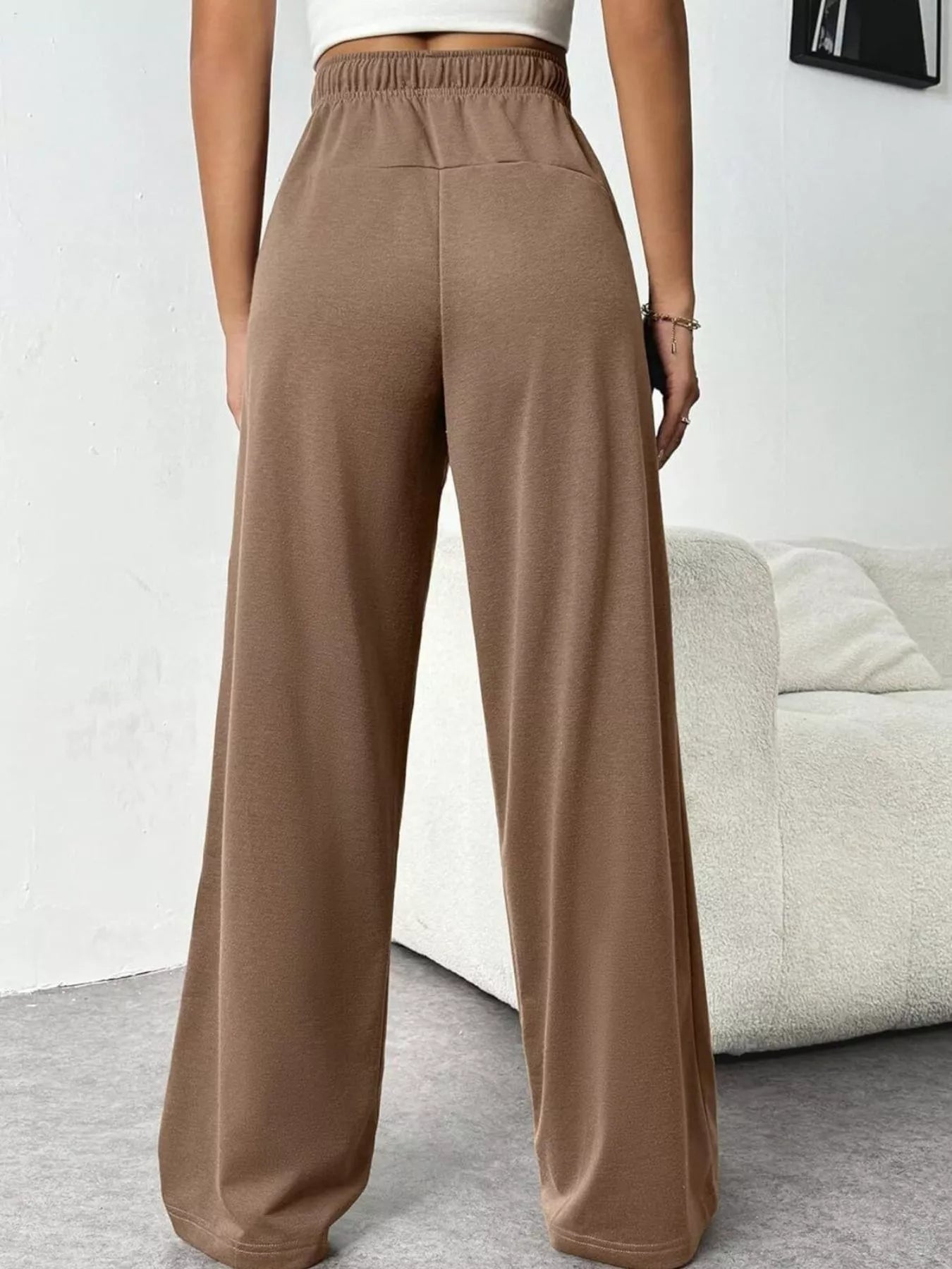 Pantalones de Pierna Ancha con Cuerda para un Estilo Sin Esfuerzo