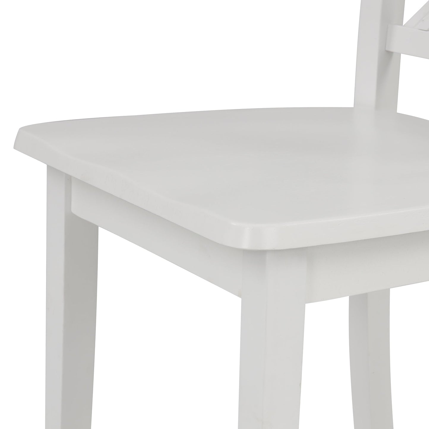 Orisfur 5 Pieces Dining Table and Chairs Set for 4 Persons Kitchen Room Solid Wood Table with 4 Chairs MDF + White + Solid Wood - Korvel