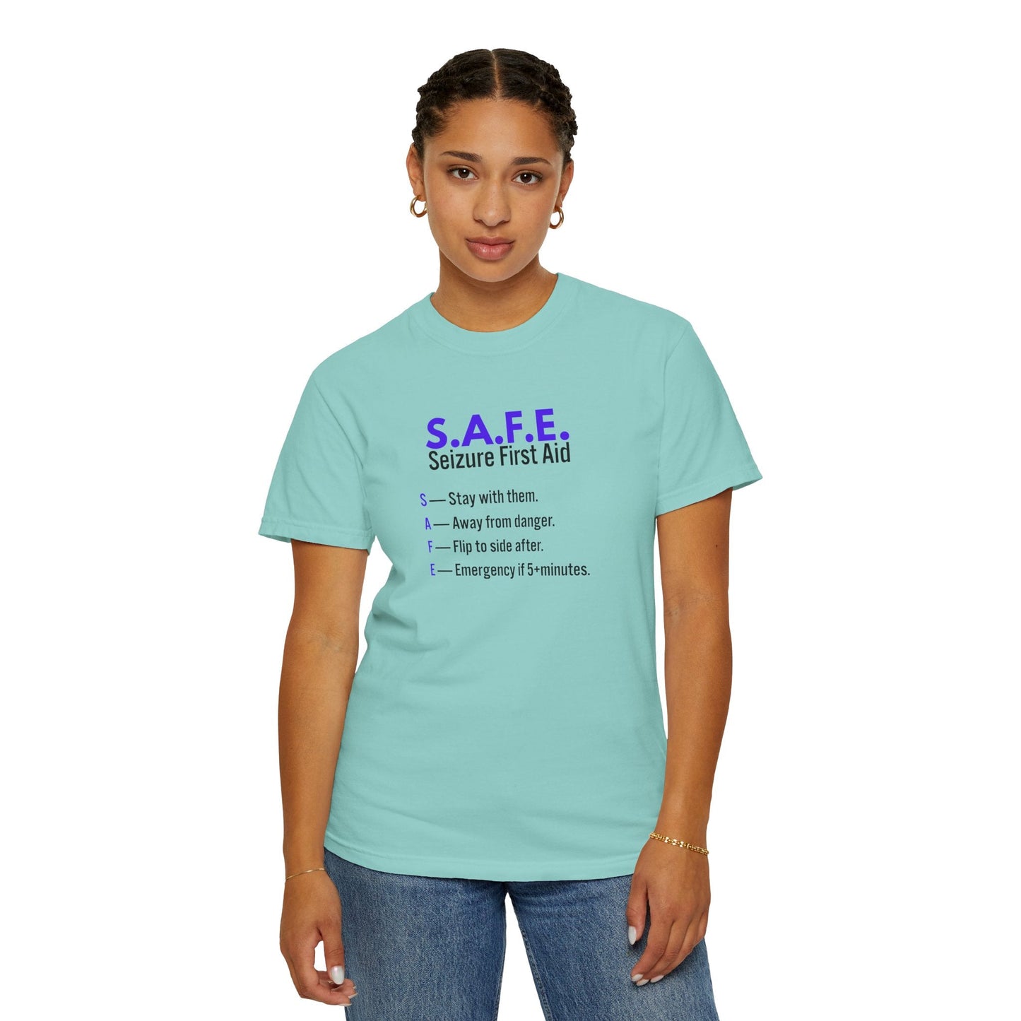 S.A.F.E. Seizure First Aid T-Shirt – Epilepsy Awareness Tee