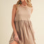 Round Neck Mini Tank Dress for Women - Stylish and Comfortable