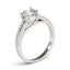 14k White Gold Split Shank Round Diamond Engagement Ring