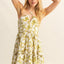 Vestido Mini de Cuello Halter con Estampado Floral Elegante para Mujeres