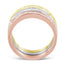 10K Gold Over Sterling Silver Diamond Channel-Set Stackable Band Ring Set