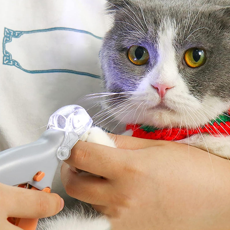 Professional LED - lit pet nail clippers for cats and dogs. Toe - claw cutting tool, pet supplies. - Korvel