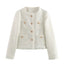 Women's Fashion Woolen Solid Color Casual Short Coat