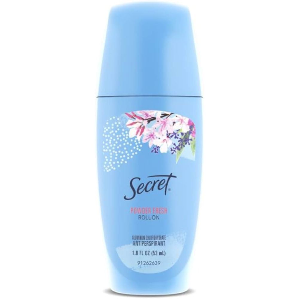 Déodorant et Antitranspirant Roll-On Secret, Fraîcheur Poudrée, 1,8 oz