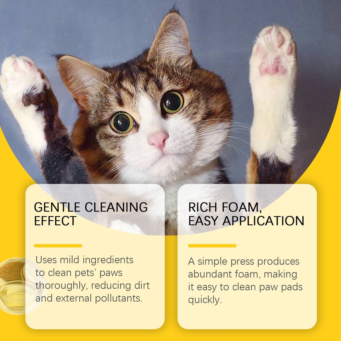 Pet Foot Foam Cleanser Deep Cleaning Dog And Cat Foot Care Moisturizing - Korvel