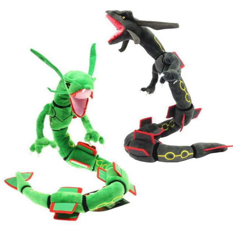 Dragon du ciel en peluche assis de 80 cm - Vert et Noir