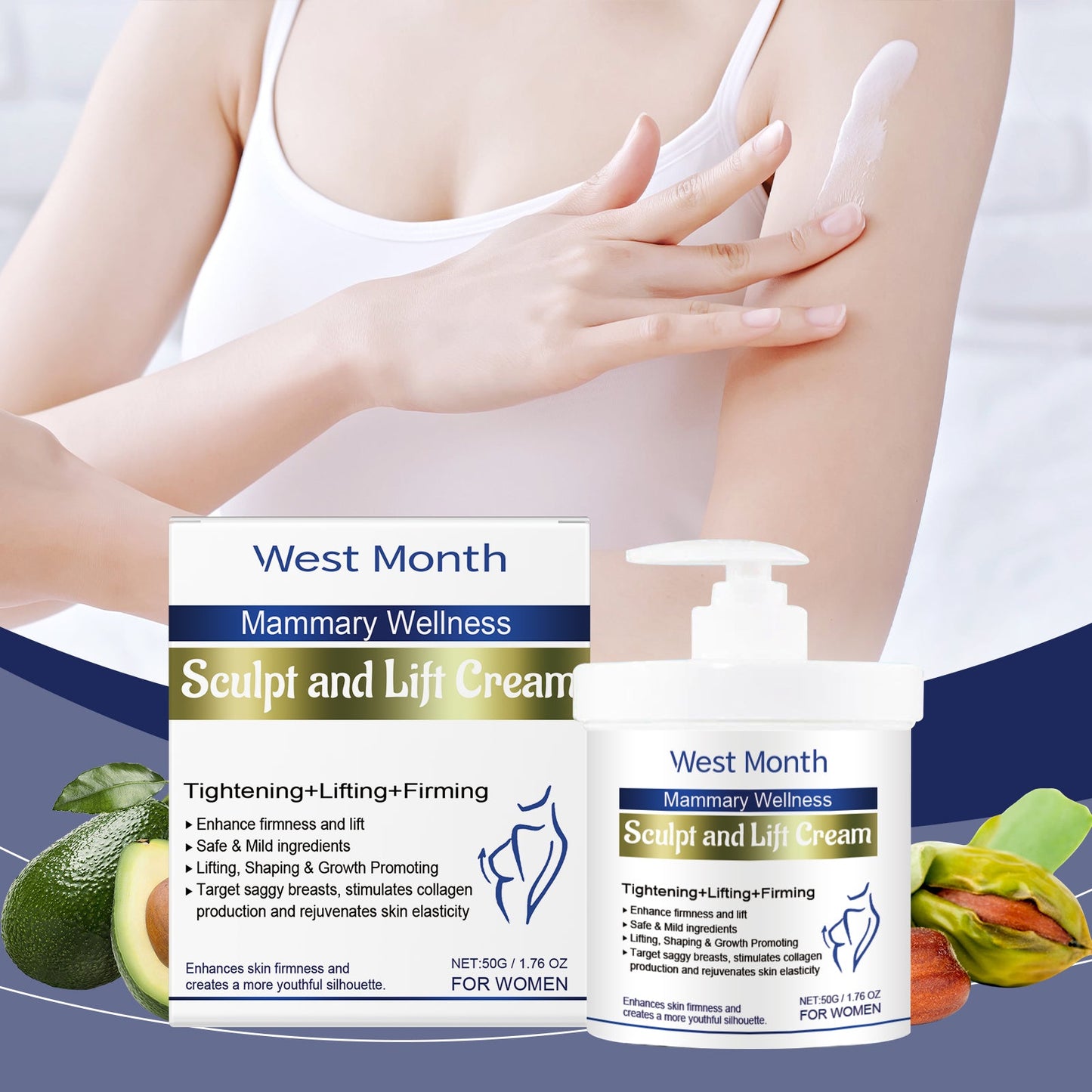 Breast Care Cream Breast Hydrating And Lifting Gentle Lifting Elastic Massage Cream - Korvel