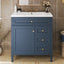 Meuble de salle de bain moderne de 30 pouces avec lavabo et rangement