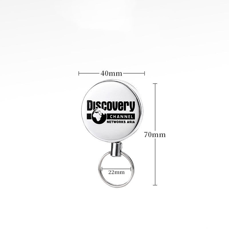 Outdoor equipment high elasticity telescopic steel wire rope keychain anti loss and anti-theft telescopic keychain - Korvel