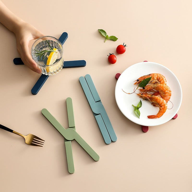 X-shaped heat-resistant and heat-resistant silicone non slip dining table mat - Korvel