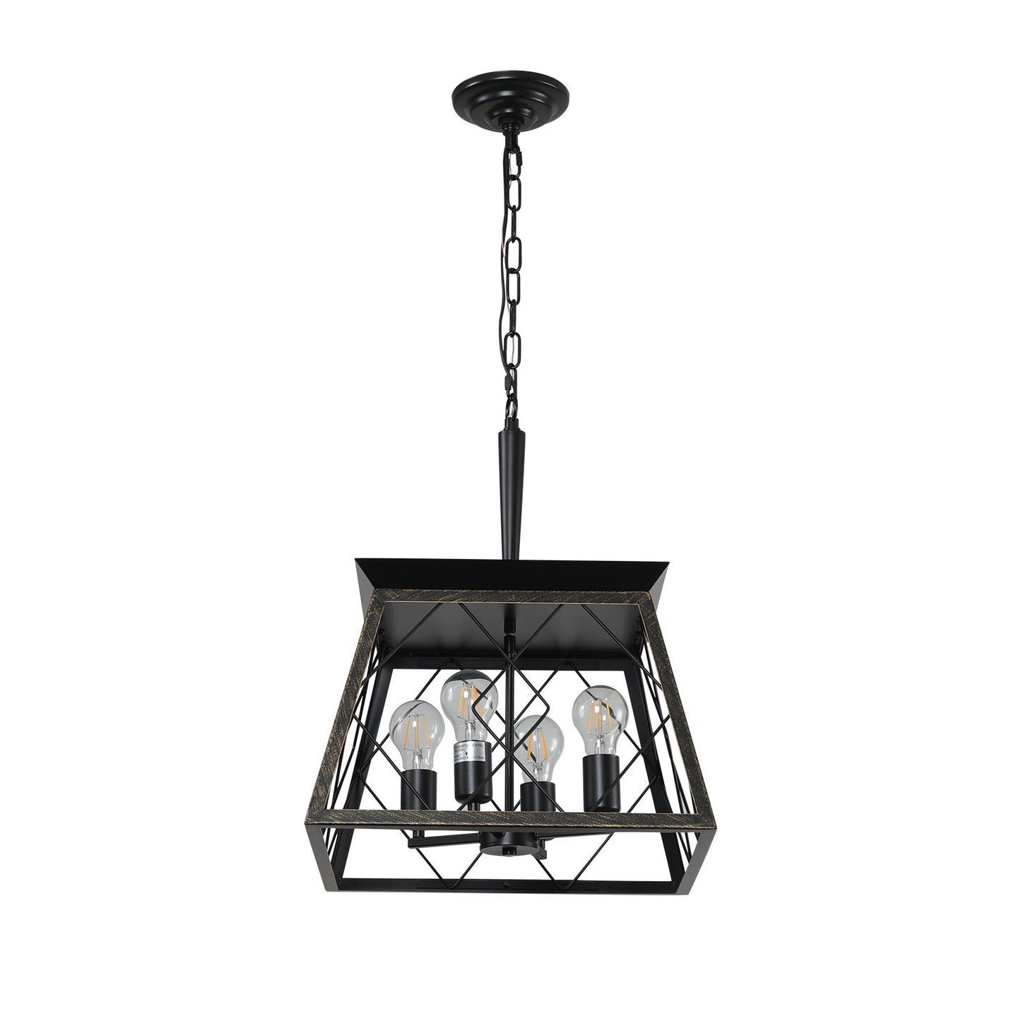 Farmhouse Chandelier  4-Light Vintage Antique Chandeliers Light Fixture For Kitchen Dining Room Living Room(No Bulbs) - Korvel