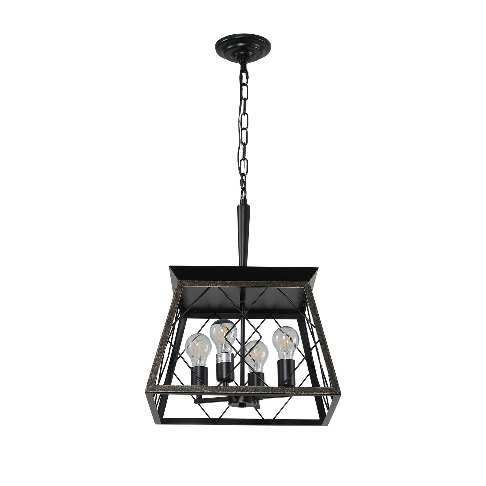 Farmhouse Chandelier  4-Light Vintage Antique Chandeliers Light Fixture For Kitchen Dining Room Living Room(No Bulbs) - Korvel