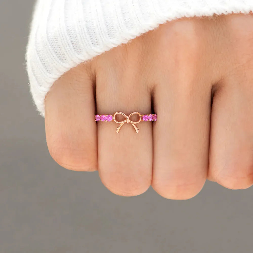 Bague en Argent Sterling 925 en Forme de Nœud