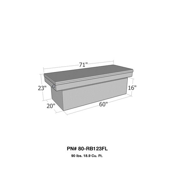 Caja de herramientas de aluminio Westin Brute Pro-Series - Tamaño completo XOver Xtra profundo