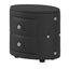 Elegant PU Nightstand with 2 Drawers and Crystal Handle,Fully Assembled Except Legs&Handles,Storage Bedside Table - Black - Korvel