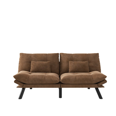 Brown Convertible Folding Modern Sofa Bed