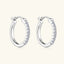 925 Sterling Silver Moissanite Huggie Earrings