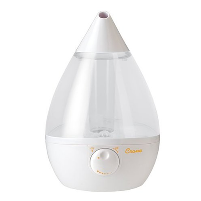 Crane Drop 1 Gallon Ultrasonic Cool Mist Humidifier - Clear/White