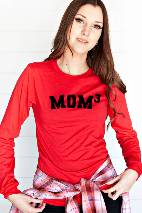 Mom of 3 Long Sleeve Tee