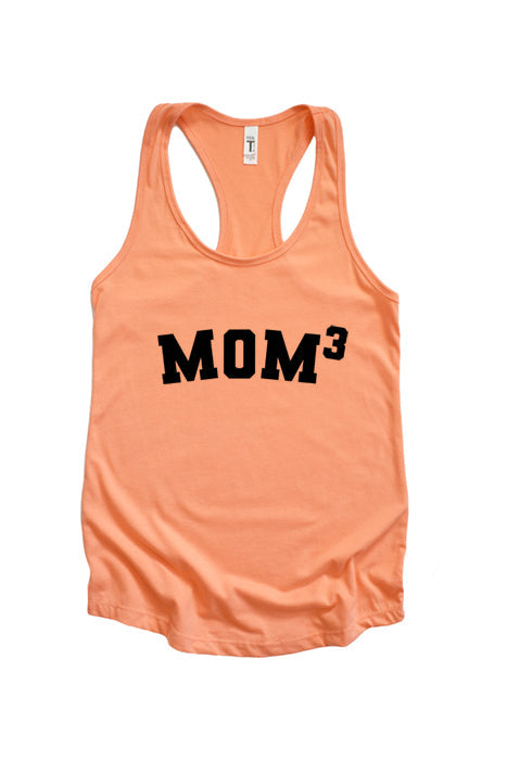 Mom of 3 Racerback Tank Top