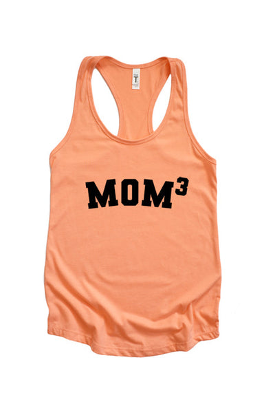 Mom of 3 Racerback Tank Top