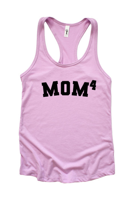 Mom of 4 Racerback Tank Top