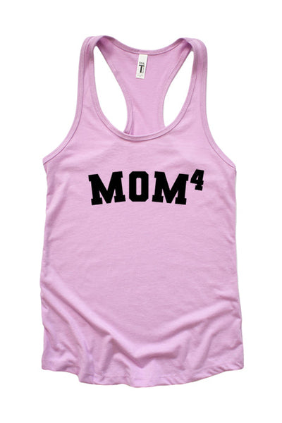 Mom of 4 Racerback Tank Top