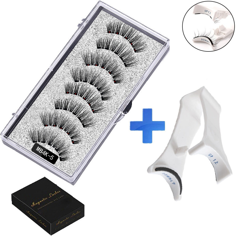 Five magnetic adhesive free magnetic eyelash clamp set for European and American thick magnetic eyelashes - Korvel