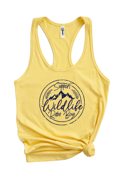 Support Wildlife, Raise Boys Tank Top