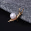 Broche en perles d'escargot fait main GLSEEVO pour femmes