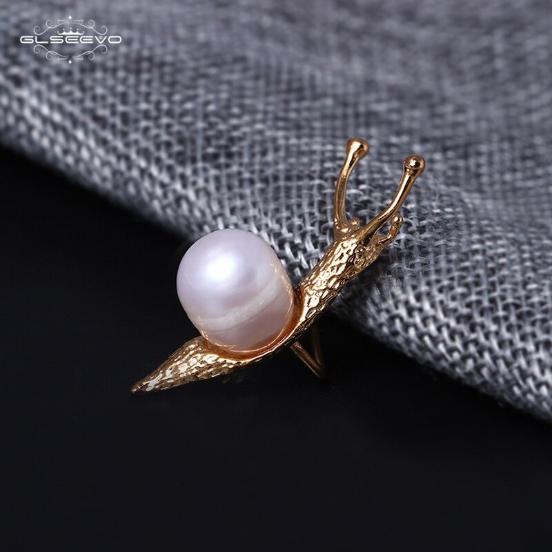 Broche en perles d'escargot fait main GLSEEVO pour femmes