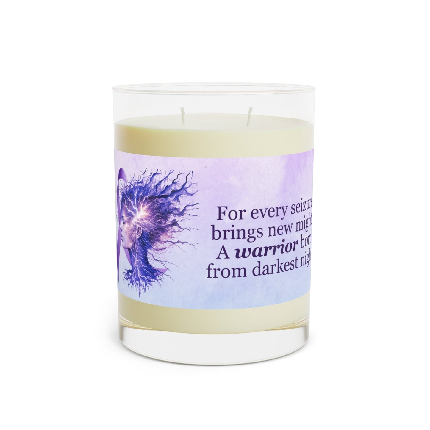 Une bougie parfumée Un guerrier est né - 11oz en verre plein