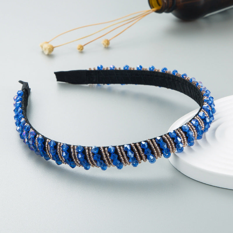 Hand Woven Beaded Headband - Elegant Hair Accessory