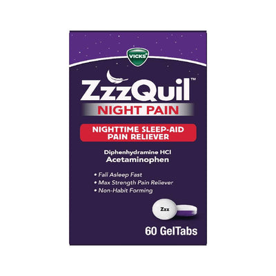 Vicks Zzz Quil Nighttime Sleep Aid & Pain Reliever Geltabs