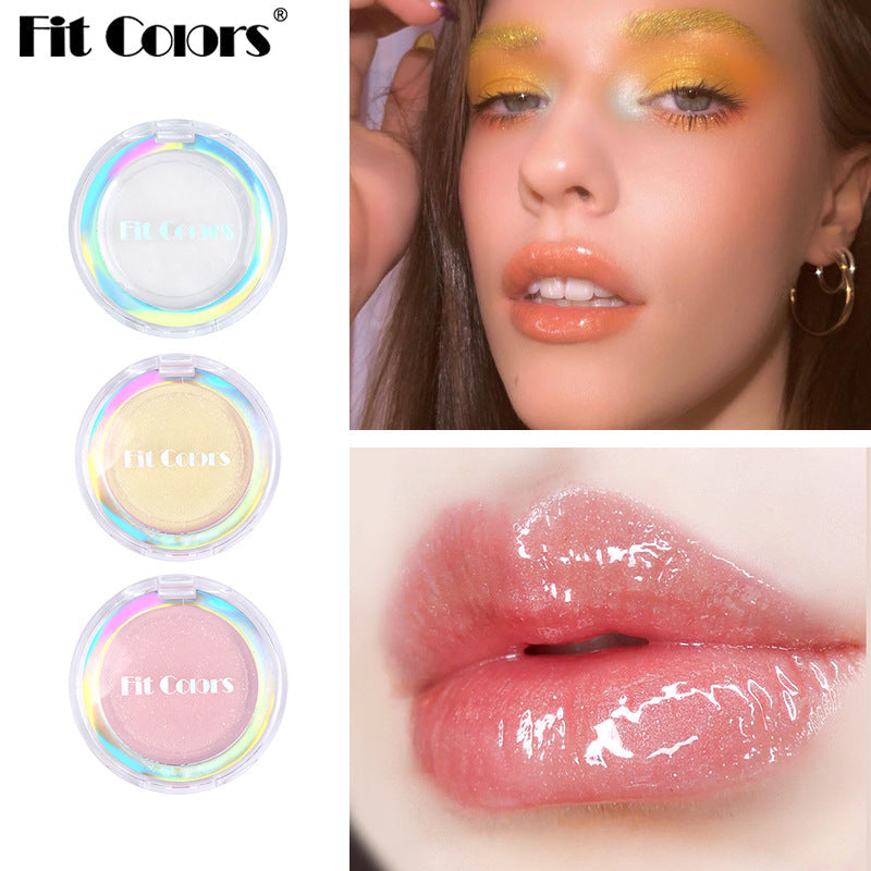Fit Colors 3-Color Fresh Jelly Lip Mask Lip Mask Transparent Fine Flash Temperature-Controlled Discoloration Moisturizing Lip Jelly Lip Gloss - Korvel